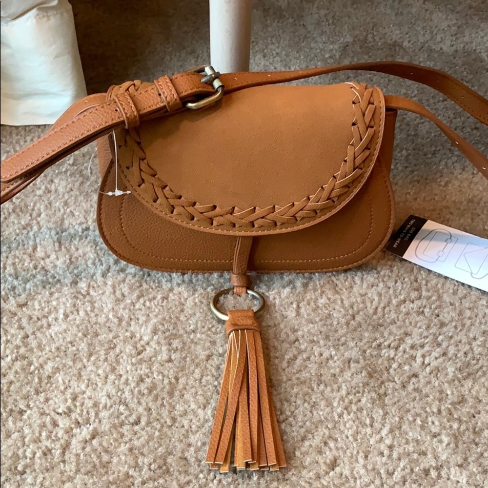 Cognac colored cross body/waist bag